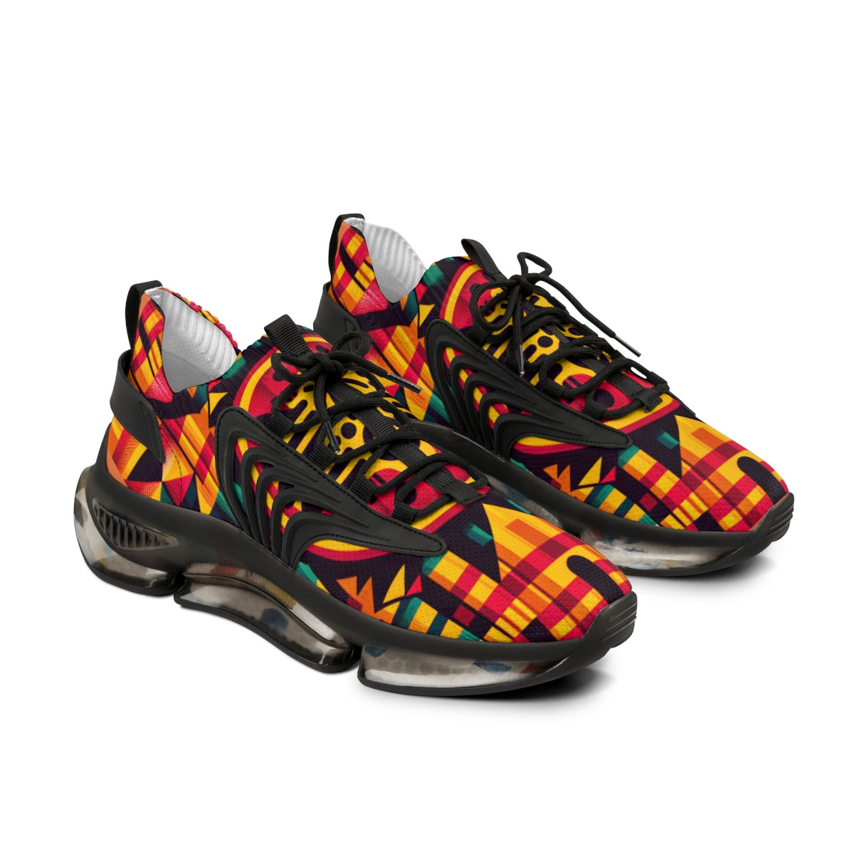 "AfroRhythm Kente Kicks" - Men's Mesh Sneaker