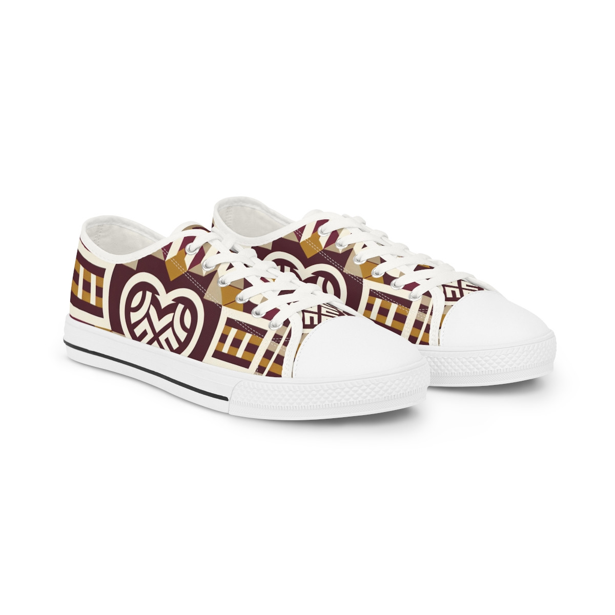 "AfroRhythm Kente Kicks" - Men's Lowtop Sneakers