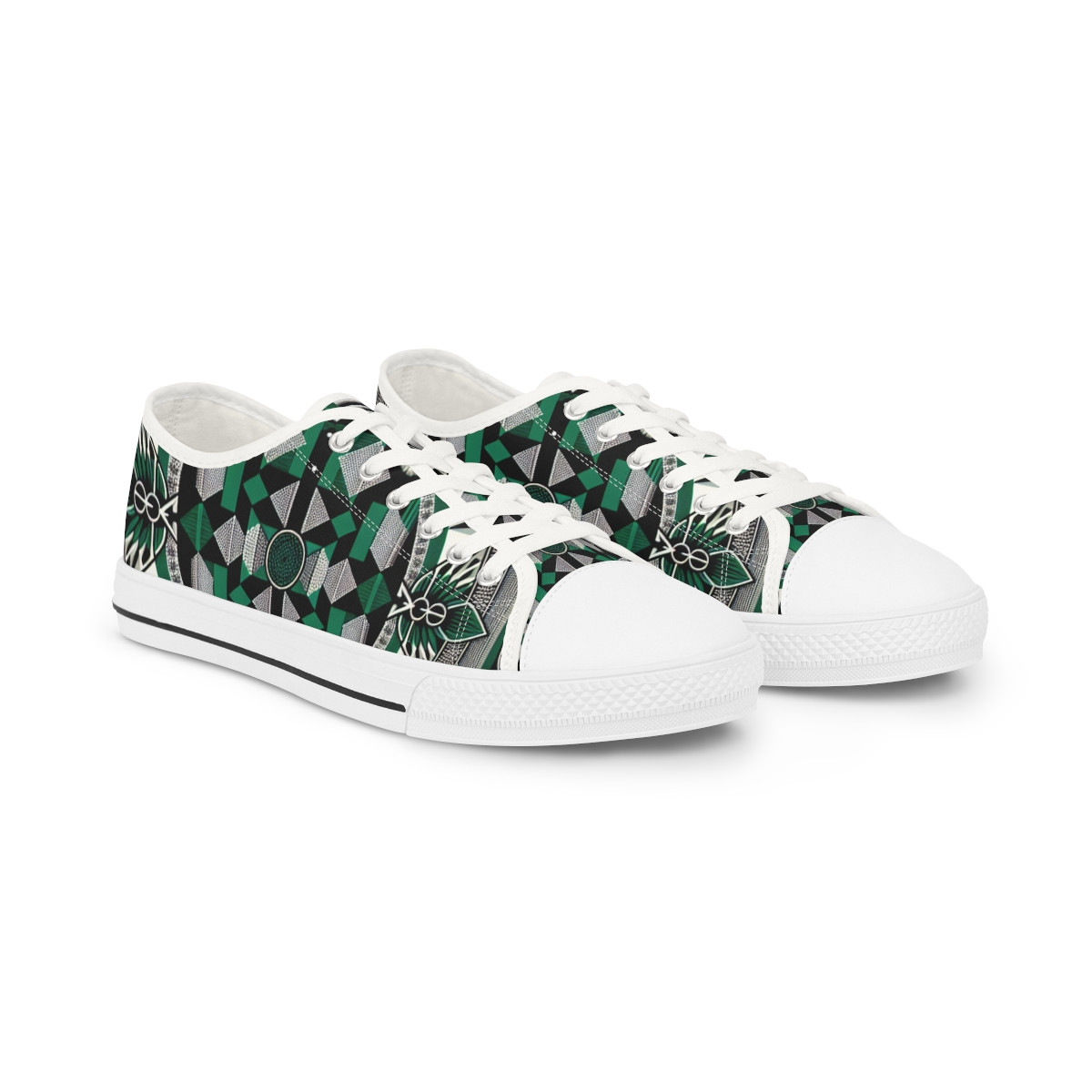 "Kente-Kick Commotion Sneakers" - Men's Lowtop Sneakers