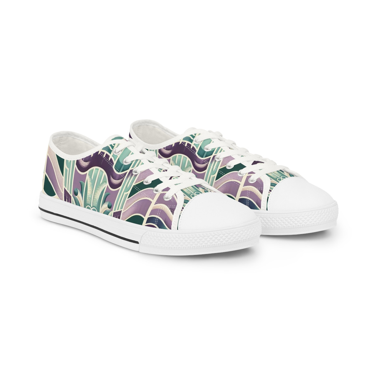 "AfroStride: Kente Kaleidoscope Sneakers" - Men's Lowtop Sneakers