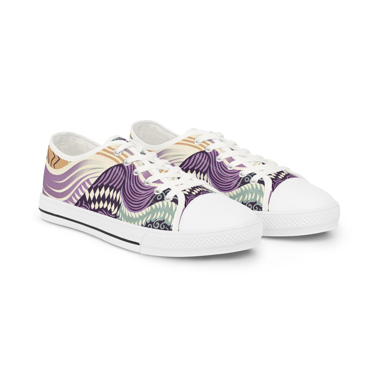 "AfroFusion Kente Kicks" - Men's Lowtop Sneakers