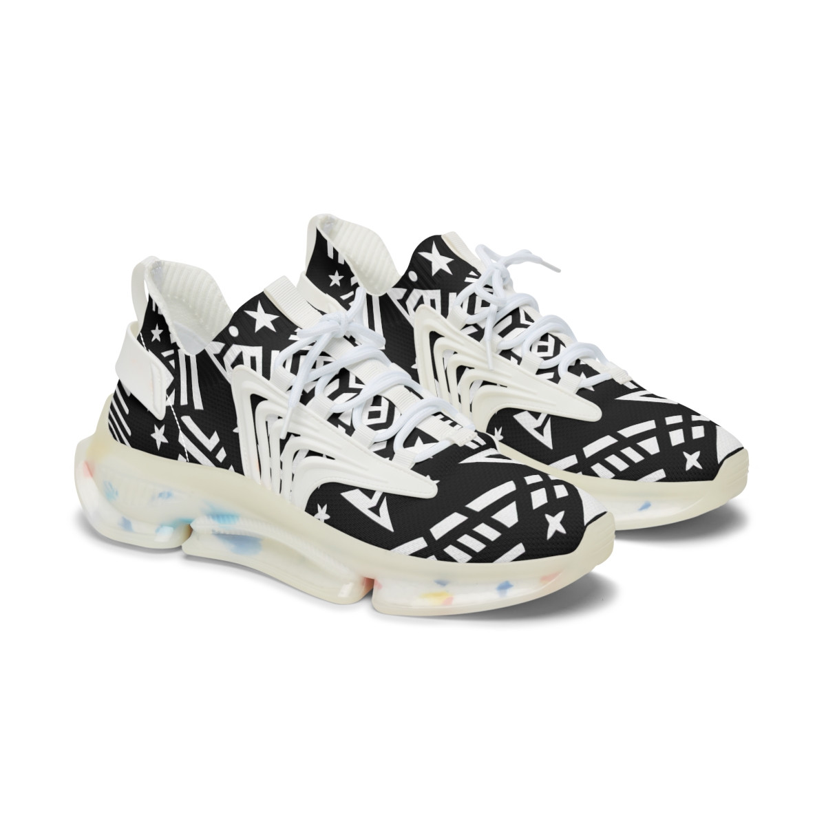 "Heritage Stride: Kente Edition" - Women's Mesh Sneaker