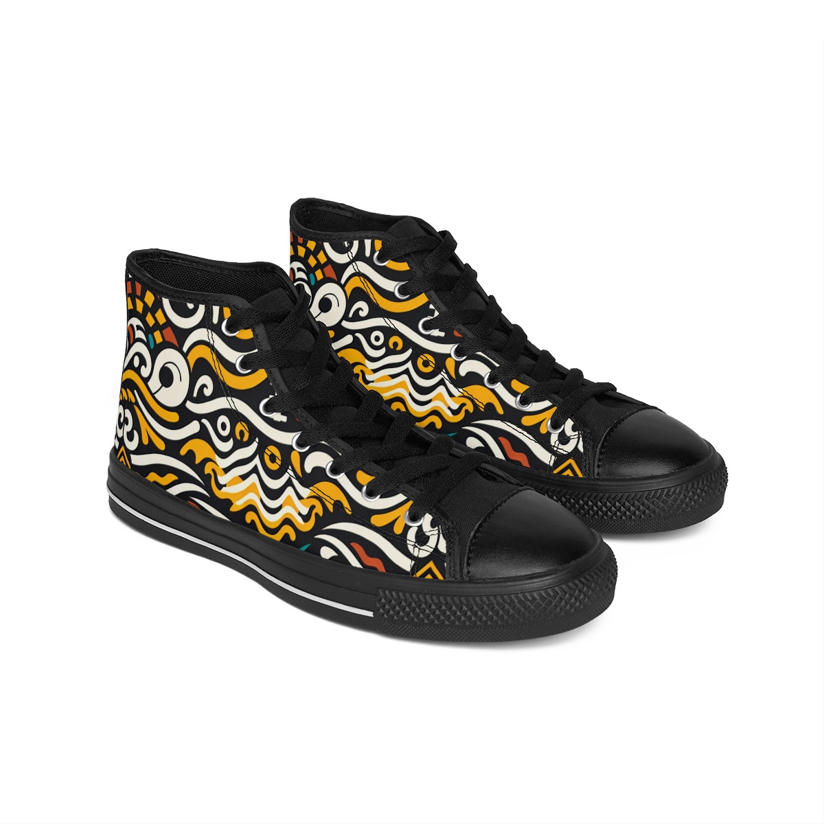 "AfroRhythm Kente Kicks" - Men's Classic Sneakers