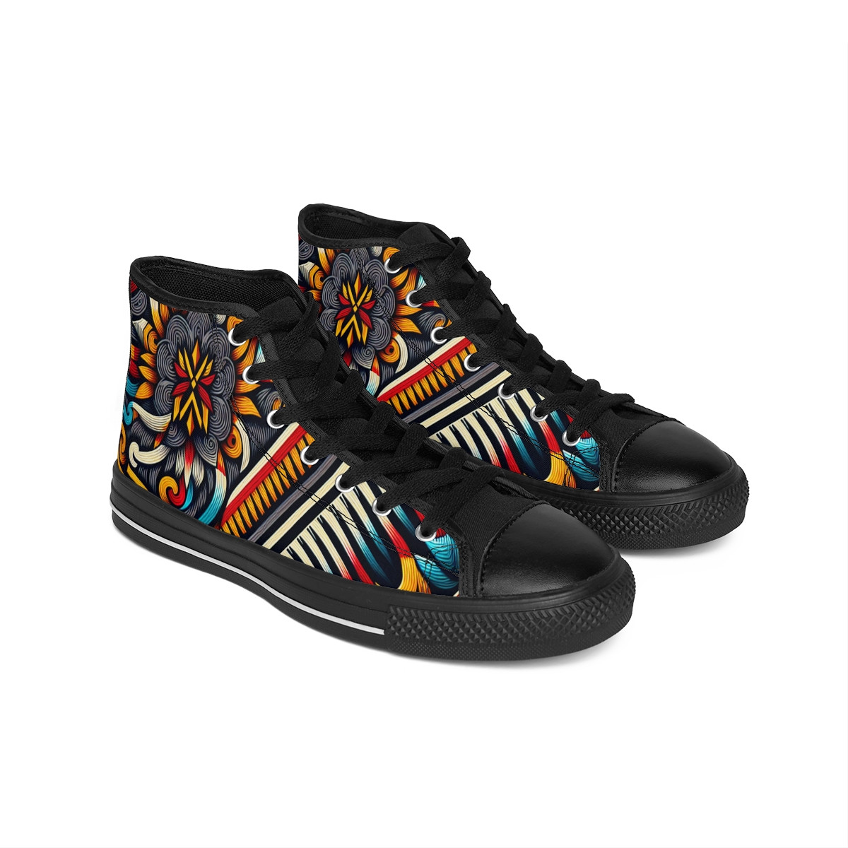 "Kente Kicks: StyleStride Fusion" - Men's Classic Sneakers