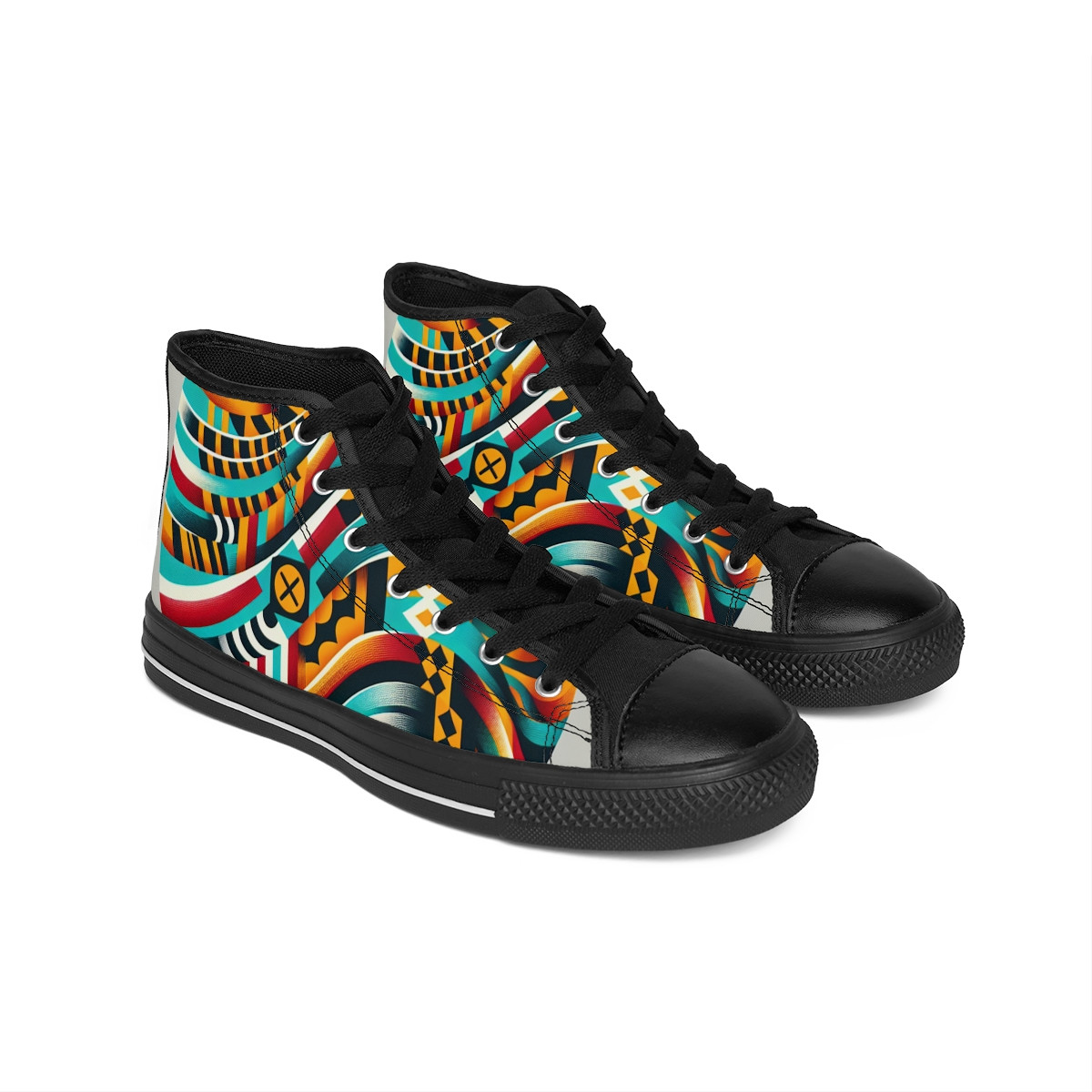 "AfroFusion Kente Kicks" - Men's Classic Sneakers