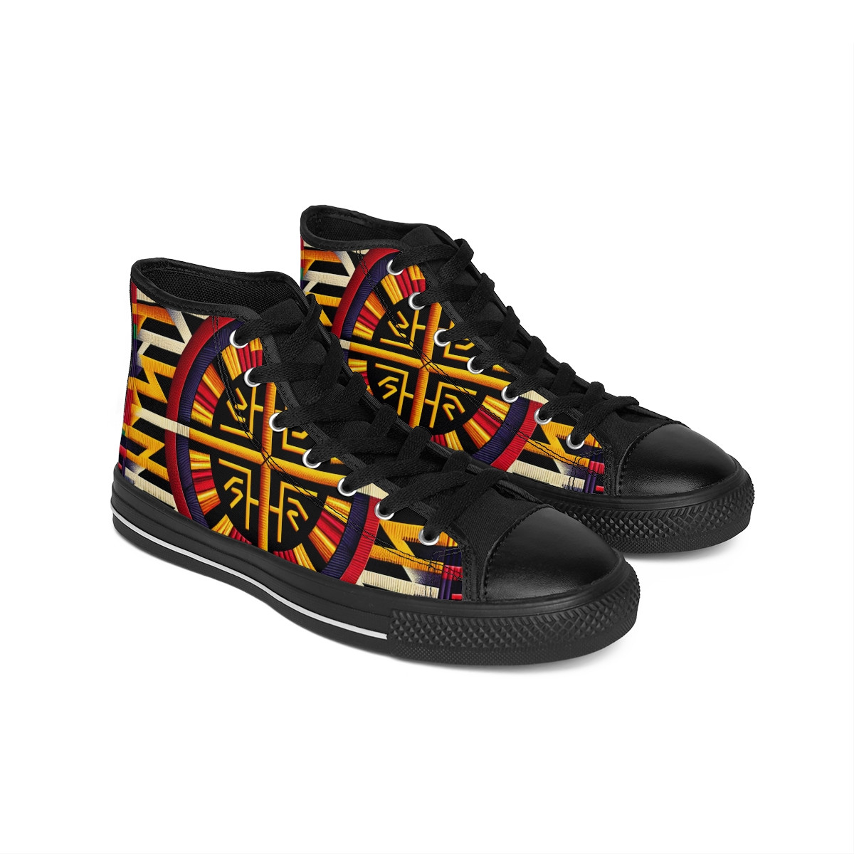 "AfroStride Kente Kicks" - Men's Classic Sneakers