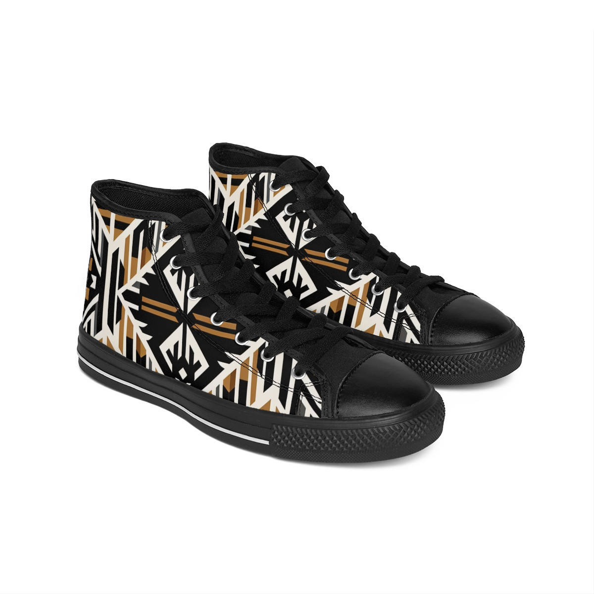 "AfroFusion Rhythm Steps" - Men's Classic Sneakers