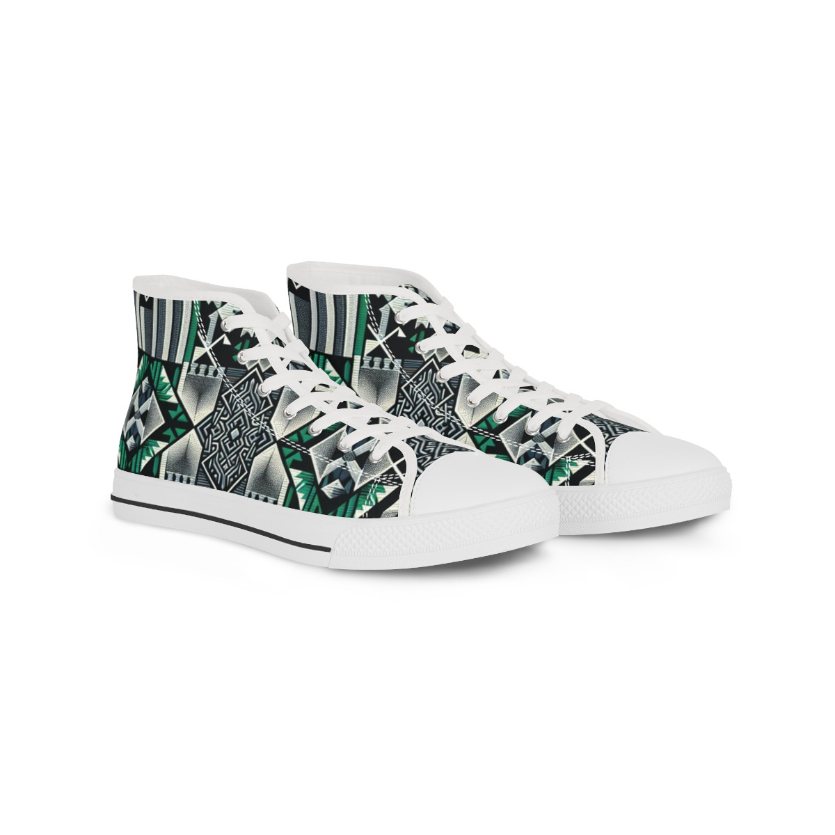 "AfroStride Kente Kicks" - Men's High top Sneakers