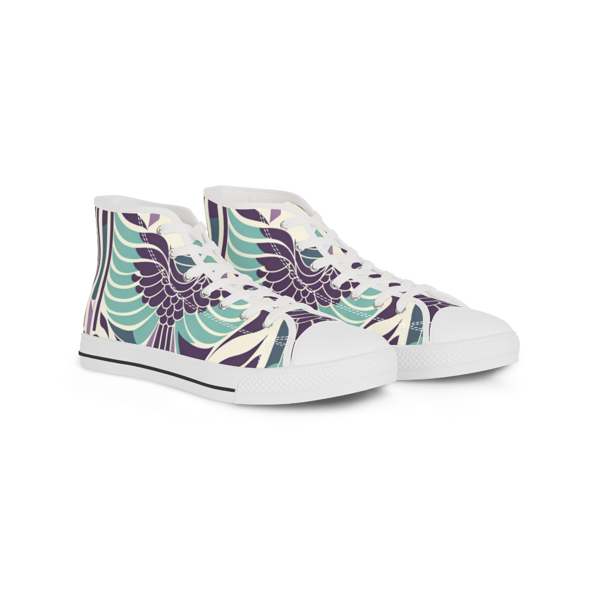 "AfroFusion Kente Kicks" - Men's High top Sneakers