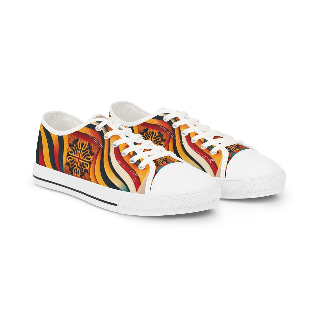 "Heritage Hype Kente Kicks" - Men's Lowtop Sneakers