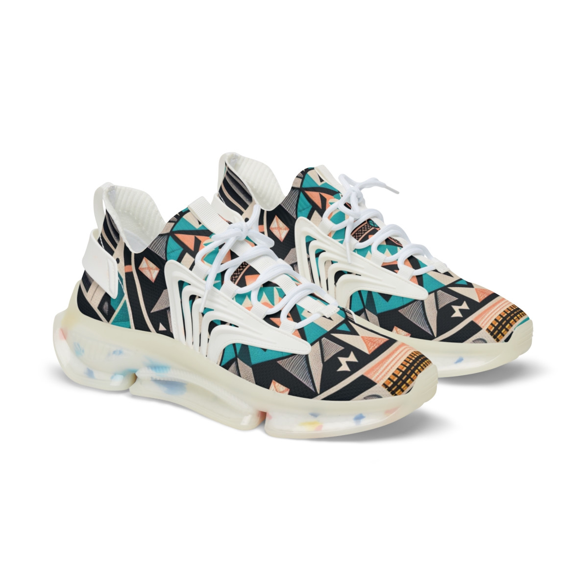 "AfroStride Kente Kicks" - Men's Mesh Sneaker