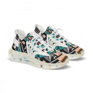 "AfroStride Kente Kicks" - Men's Mesh Sneaker