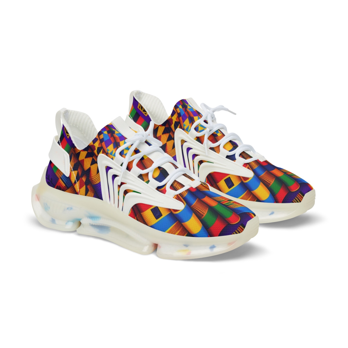 "Heritage Stride: Kente-Kicks" - Men's Mesh Sneaker