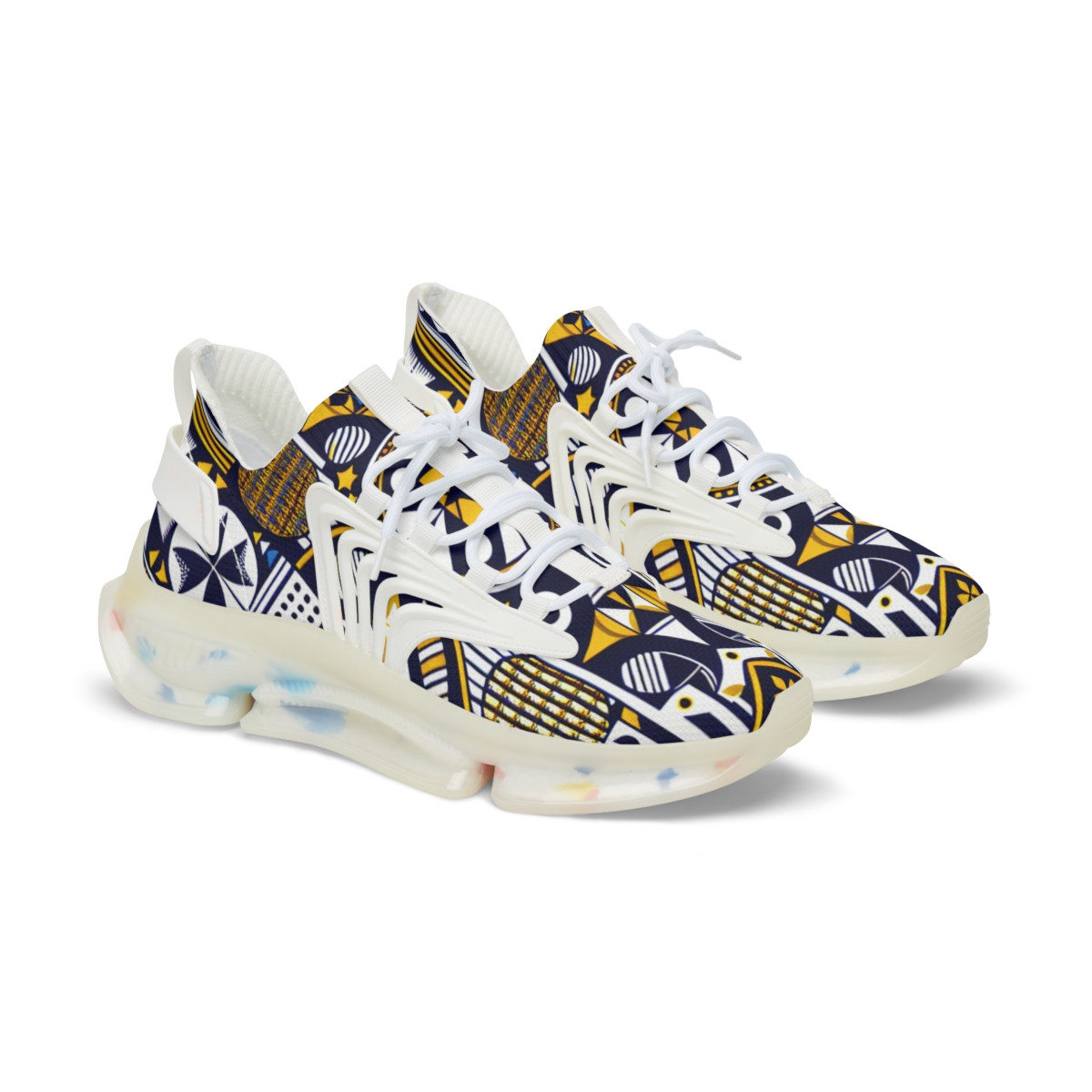 "AfroVogue Kente Kicks" - Men's Mesh Sneaker