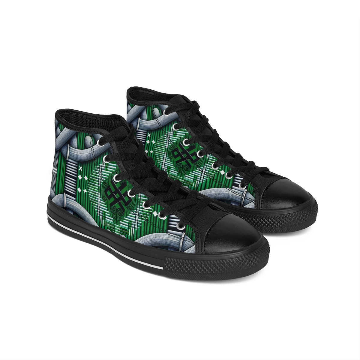 "HeritageStride Kente Kicks" - Women's Classic Sneakers