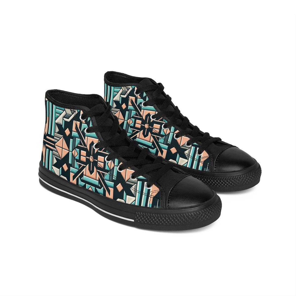 "AfroEclipse Kente Kicks" - Women's Classic Sneakers