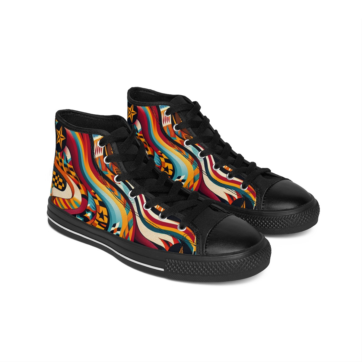 "Kente Kicks: Stride in Style" - Men's Classic Sneakers