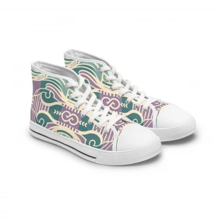 "AfroStride Kente Kicks" - Womn's High top Sneakers
