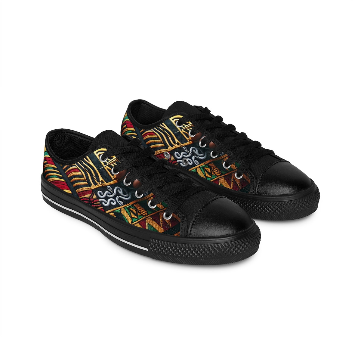 "AfroStride Kente Kicks" - Women's Sneakers