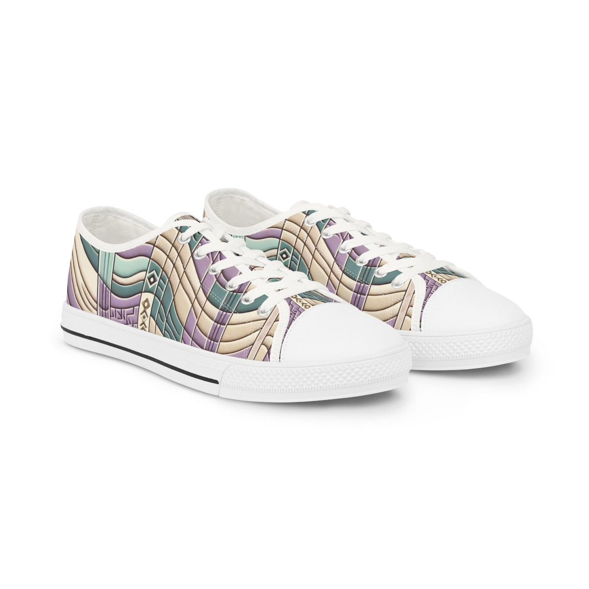 "AfroStride Kente Kicks" - Men's Lowtop Sneakers