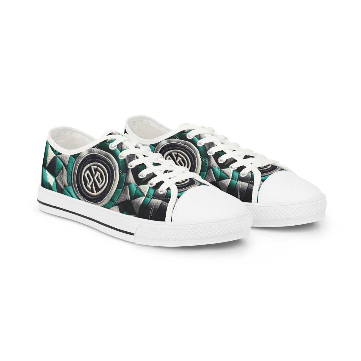 "AfroStride Kente Kicks" - Men's Lowtop Sneakers