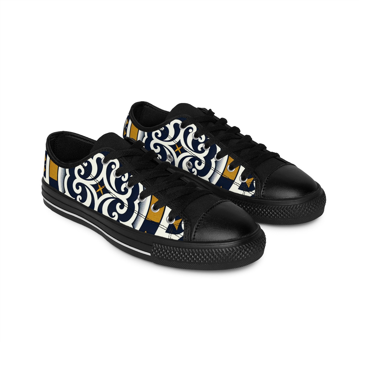 "AfroStride: Kente Kaleidoscope Kicks" - Men's Sneakers