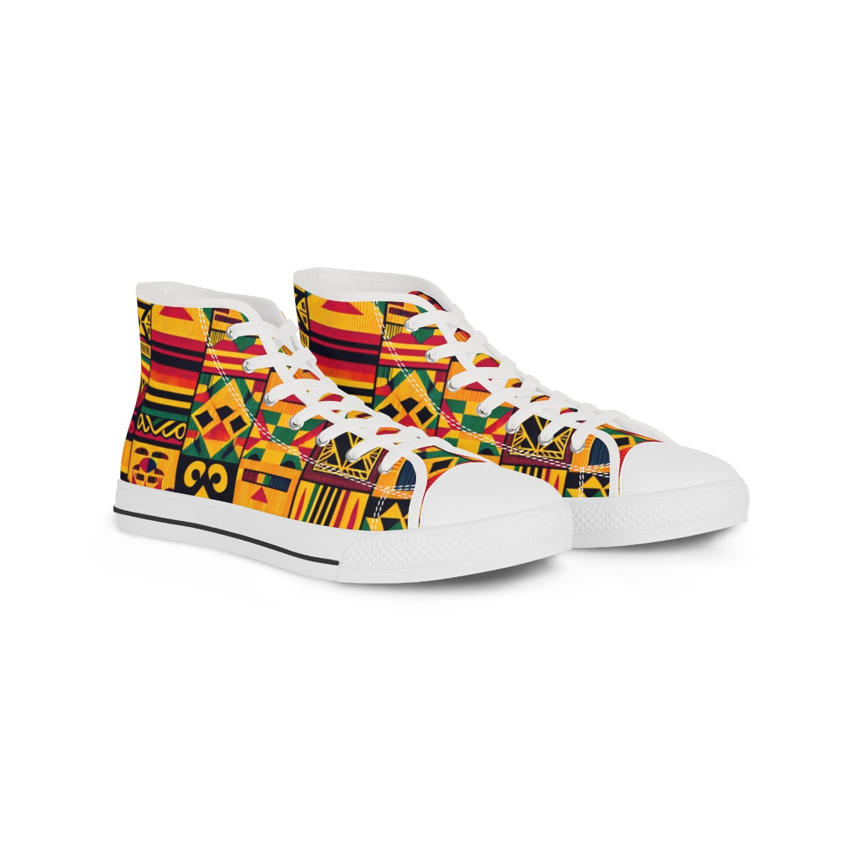 "AfroStride Kente Kicks" - Men's High top Sneakers