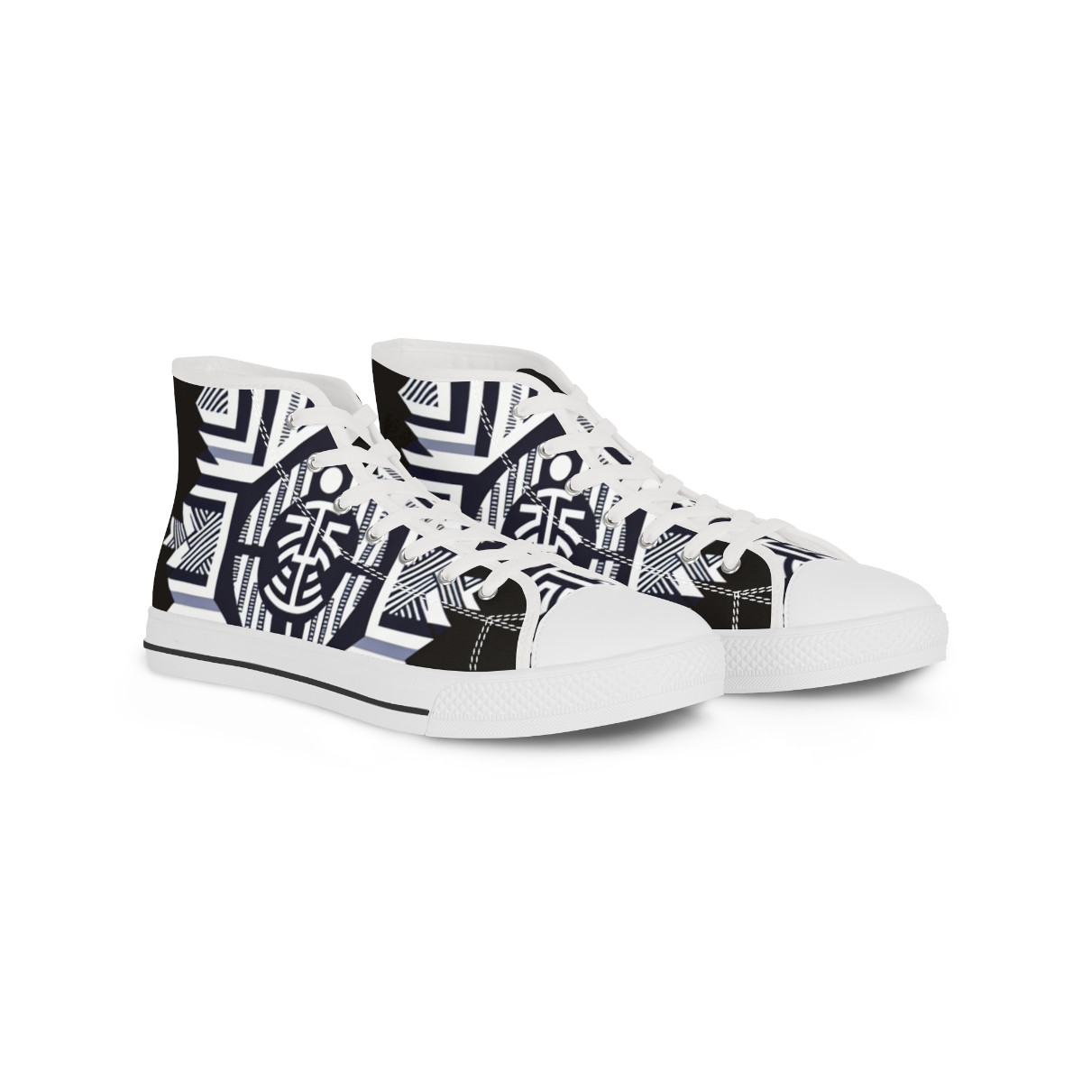 "Afro-Dazzle Kente Kicks" - Men's High top Sneakers