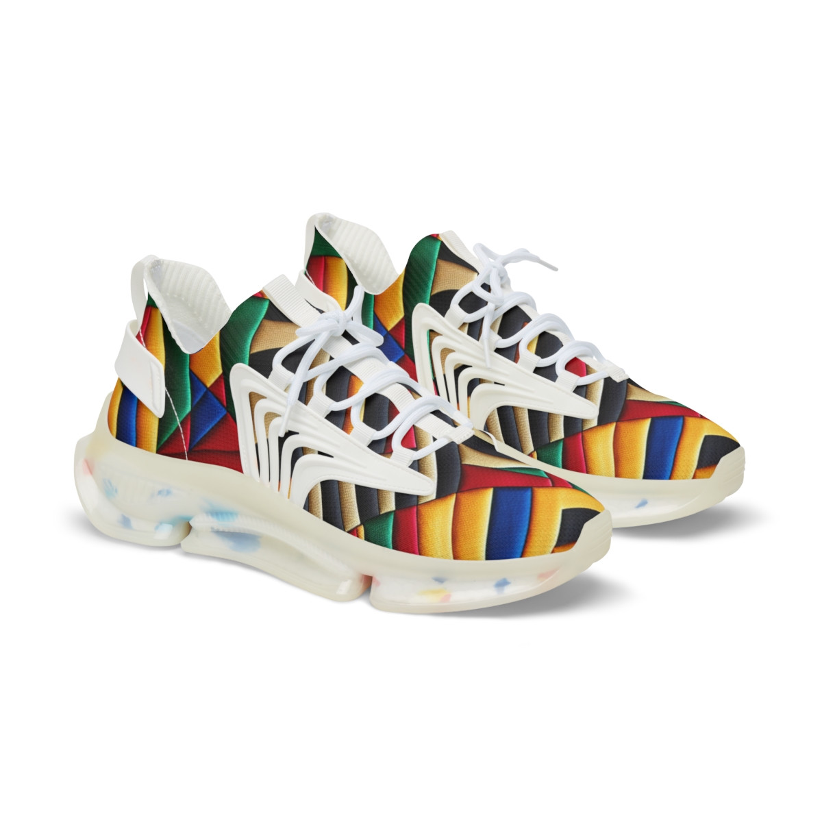 "AfroFusion Kente Kicks" - Men's Mesh Sneaker