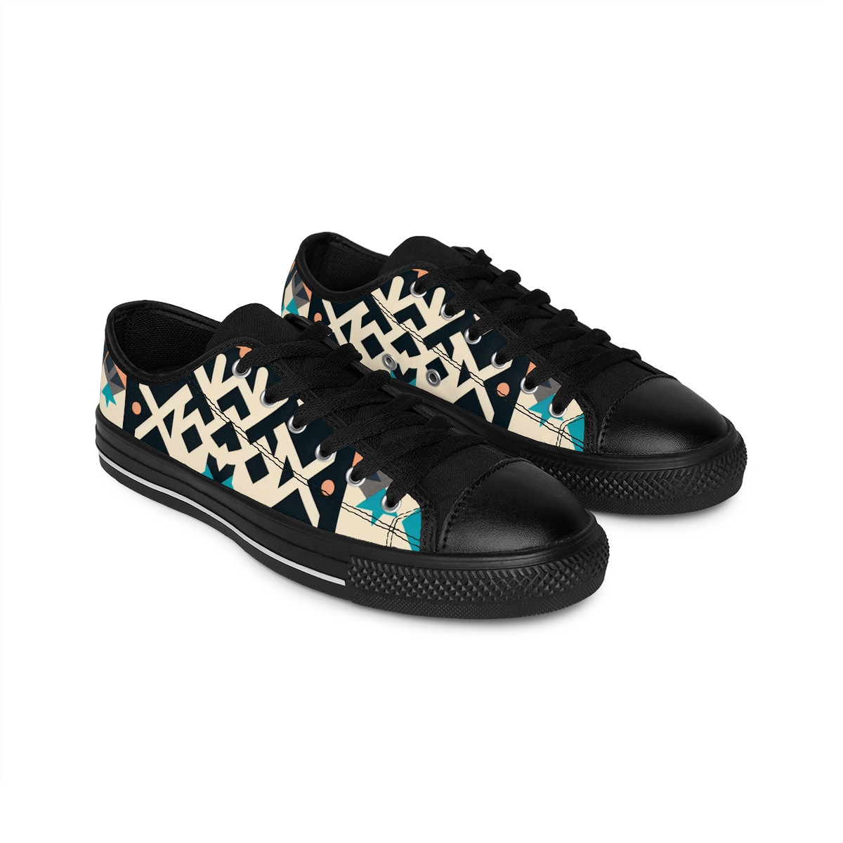 "AfroElegance Kente Kicks" - Men's Sneakers
