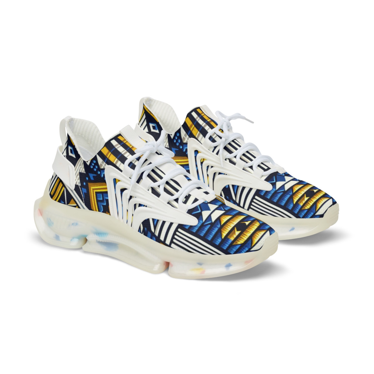 "AfroFusion Kente Kicks" - Men's Mesh Sneaker