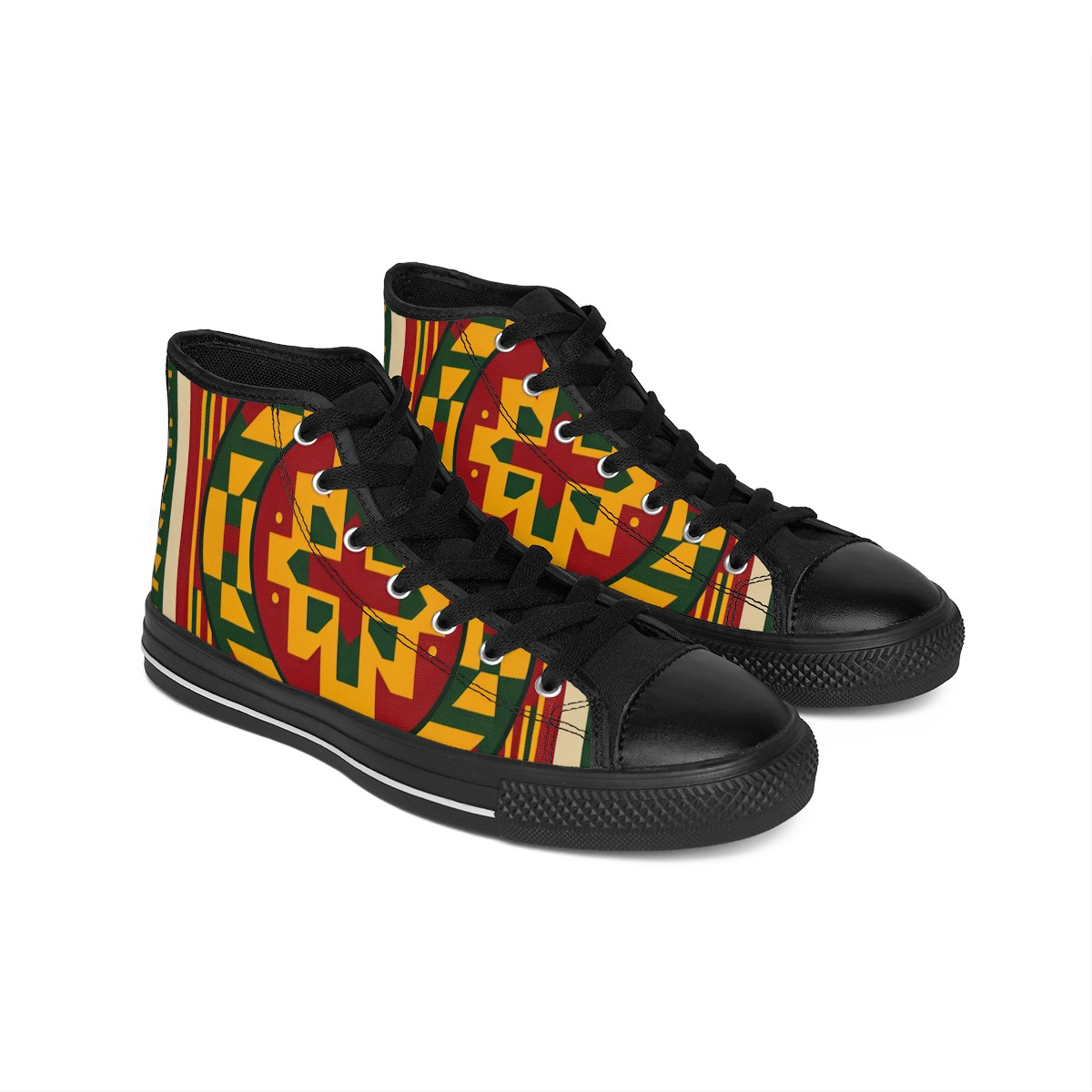"AfroInfinity: Kente-Crafted Kicks" - Women's Classic Sneakers