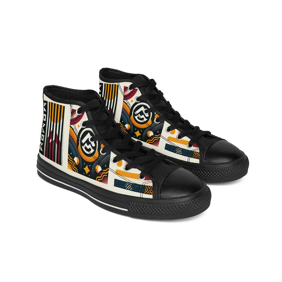 "AfroStride Kente Kicks" - Men's Classic Sneakers