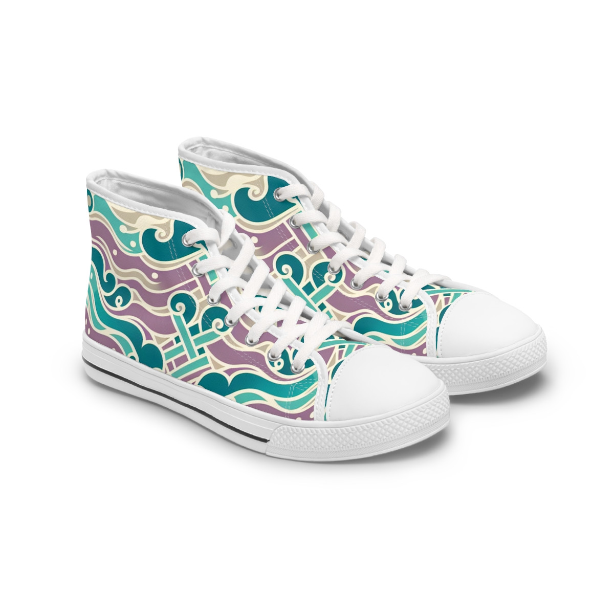 "HeritageStride Kente Kicks" - Womn's High top Sneakers