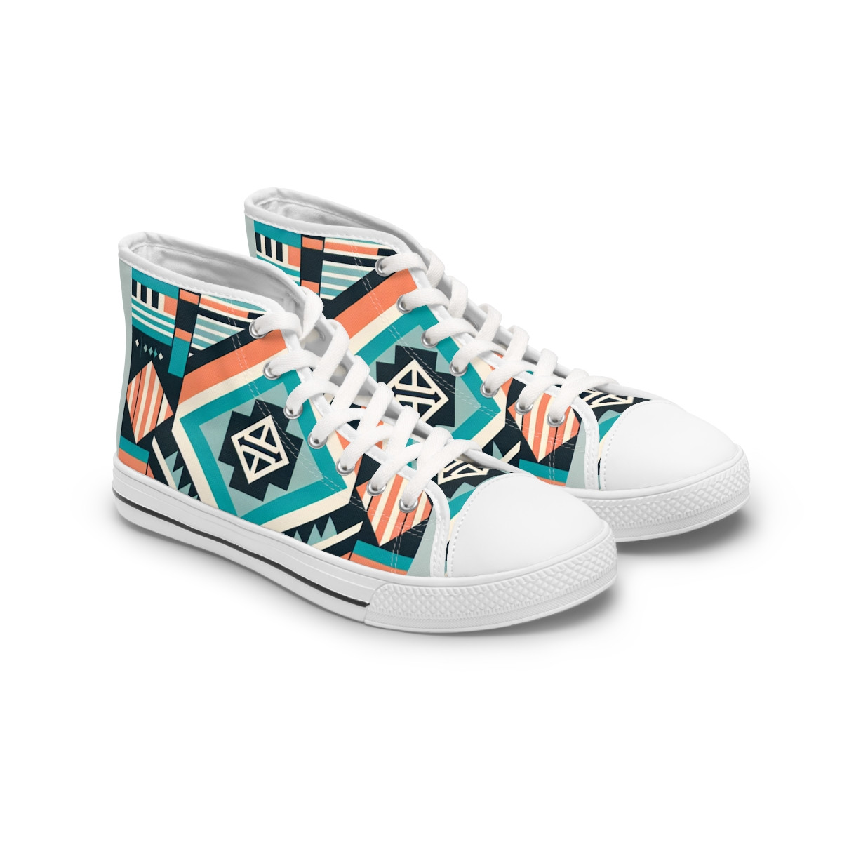"HeritageStride Kente Kicks" - Womn's High top Sneakers