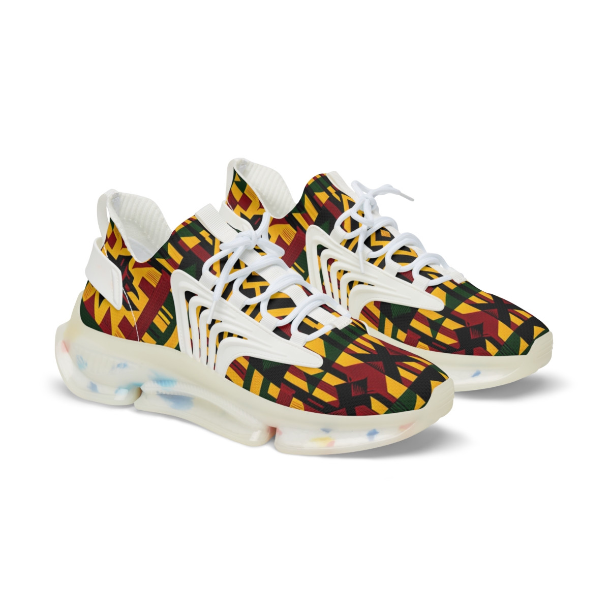 "AfroStride Kente Kicks" - Men's Mesh Sneaker