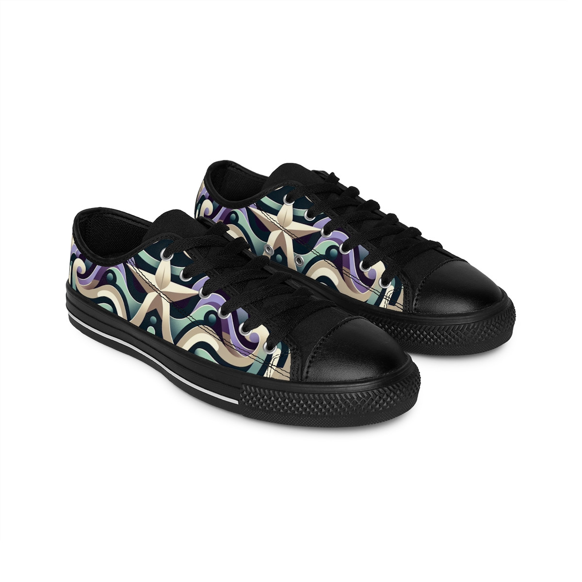 "AfroFusion Kente Kicks" - Women's Sneakers