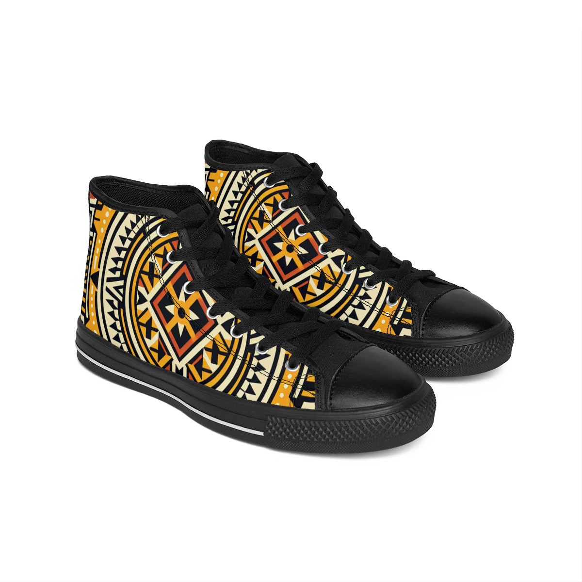 "AfroVogue Kente Kicks" - Women's Classic Sneakers