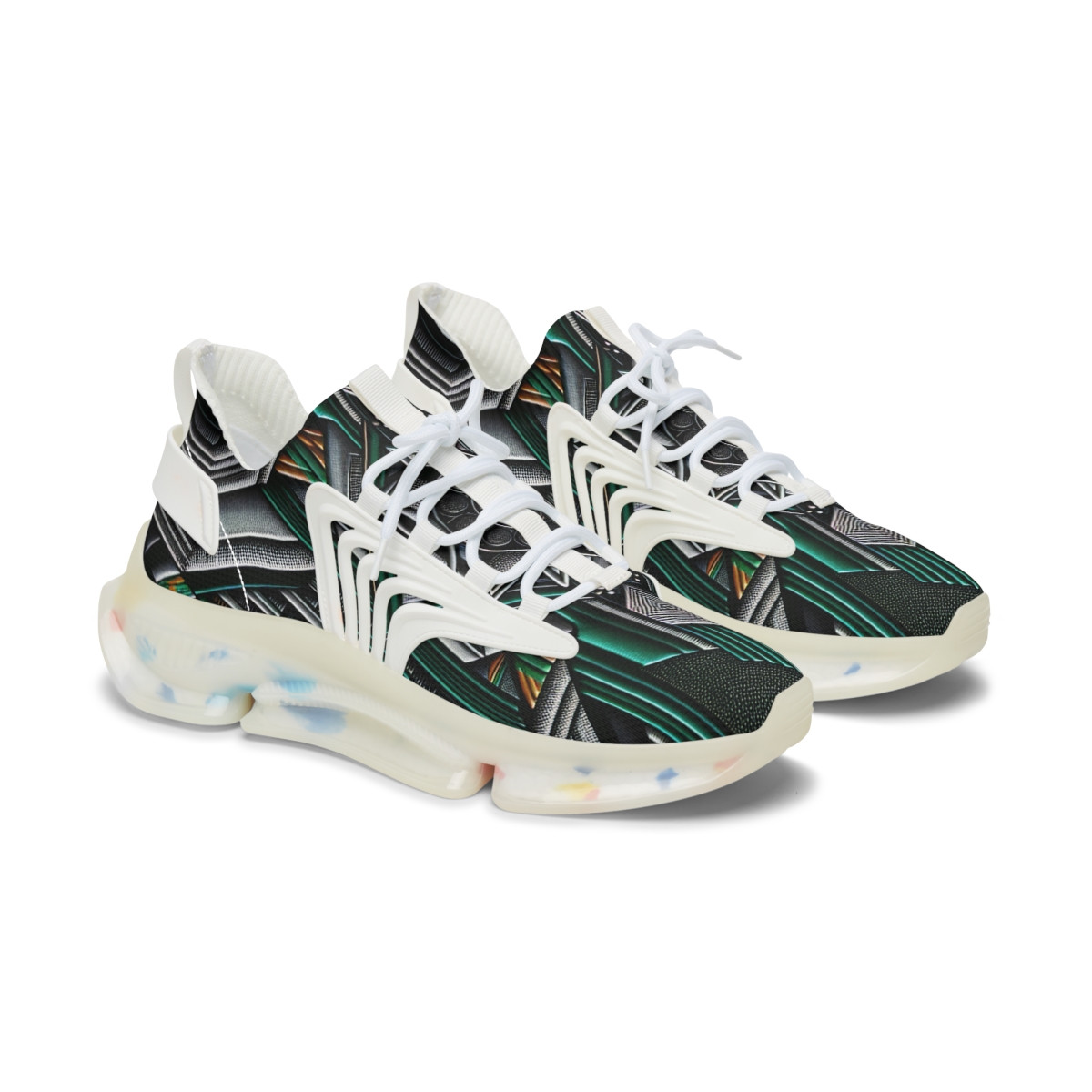 "AfroStride Kente Kicks" - Women's Mesh Sneaker