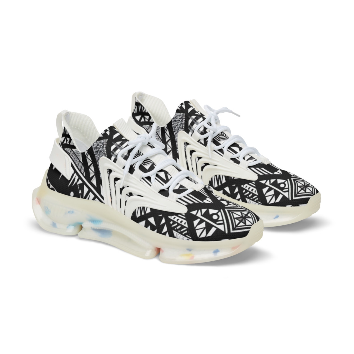 "AfroStride Kente Kicks" - Men's Mesh Sneaker