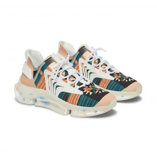 "AfroStride - Kente Kaleidoscope Sneakers" - Women's Mesh Sneaker