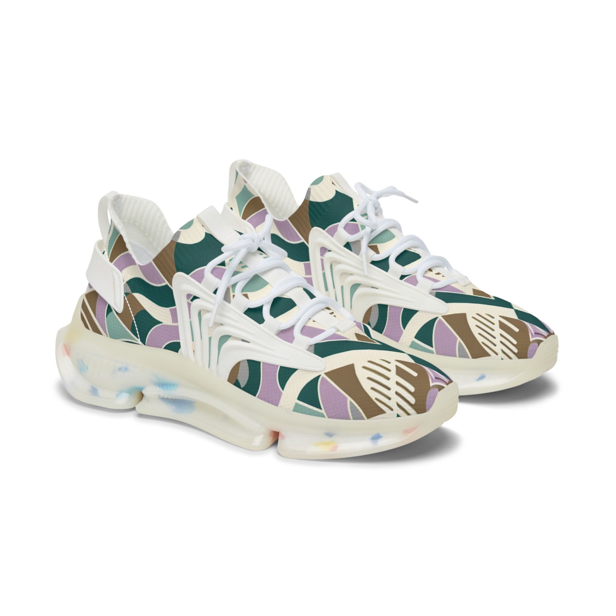 "AfroFusion Kente Kicks" - Women's Mesh Sneaker