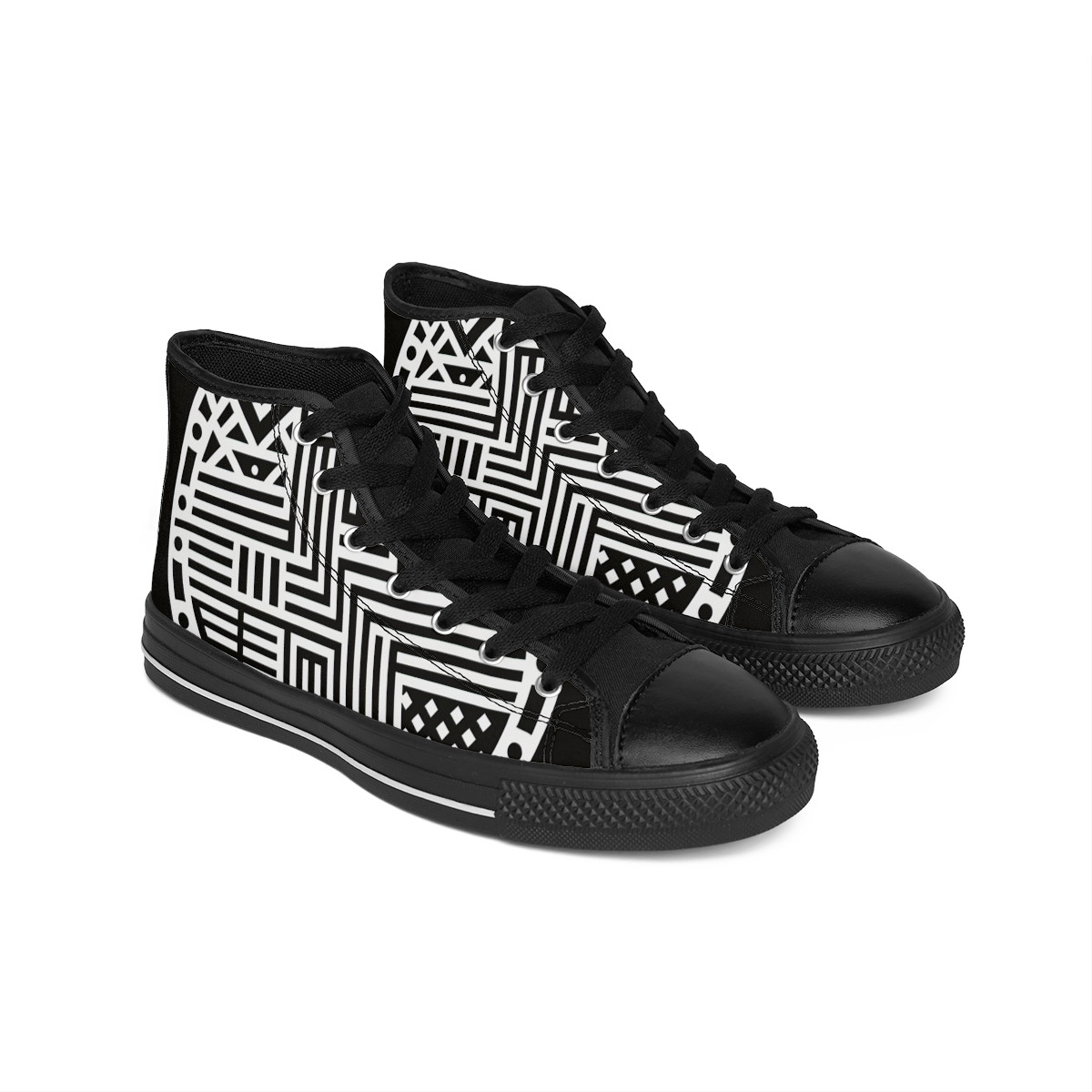 "AfroFusion Kente Kicks" - Women's Classic Sneakers