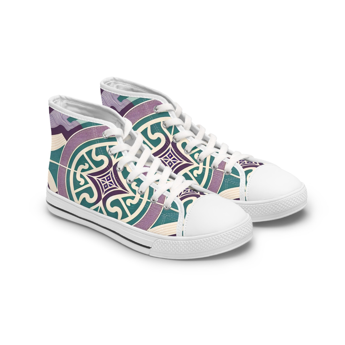 "AfroStride Kente Kicks" - Womn's High top Sneakers
