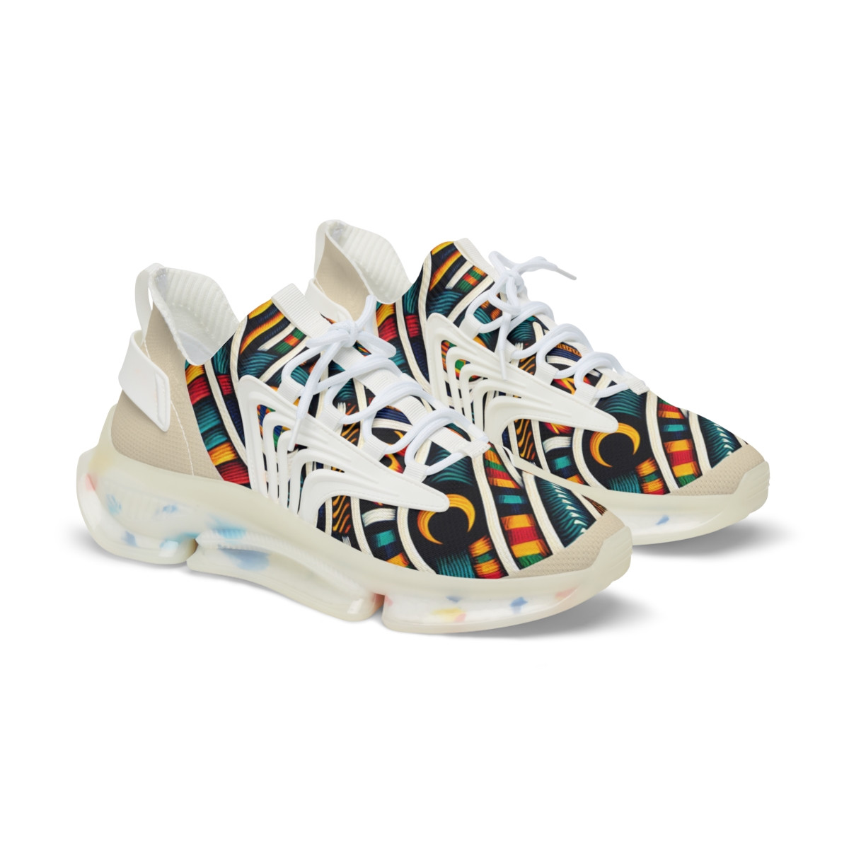 "AfroStride Kente Kicks" - Men's Mesh Sneaker