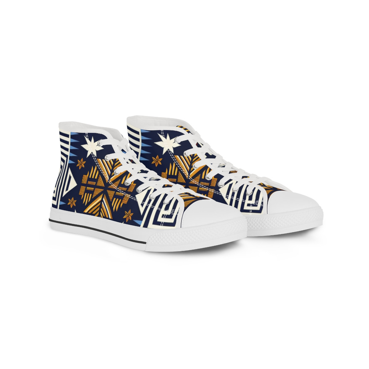 "AfroLuxe Fusion Sneaks" - Men's High top Sneakers