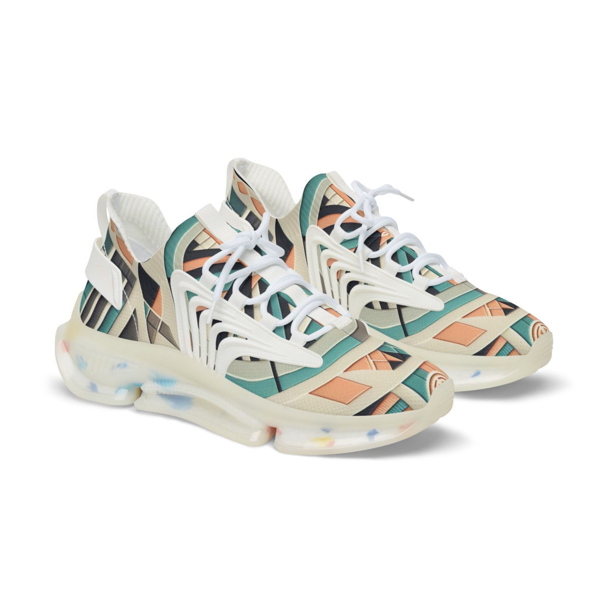 "AfroPulse Kente Kicks" - Men's Mesh Sneaker