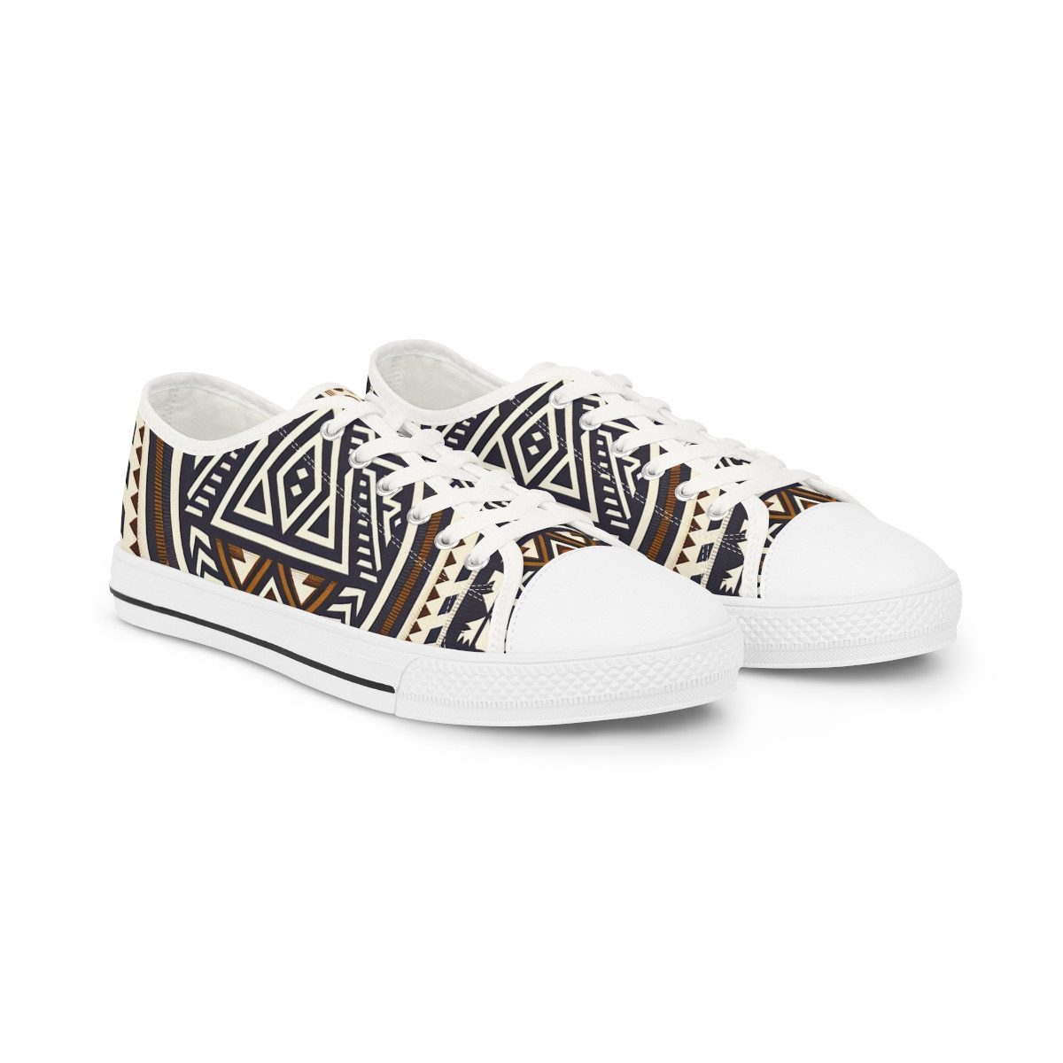 "AfroKicks Kente Royale" - Men's Lowtop Sneakers