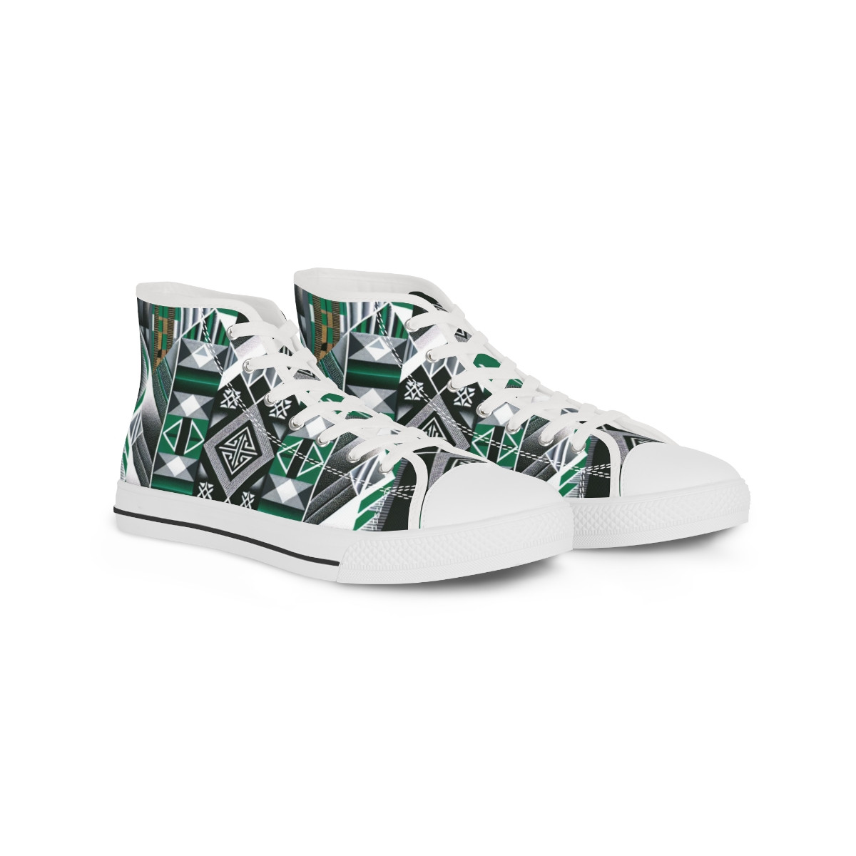 "AfroFusion Kente Kicks" - Men's High top Sneakers