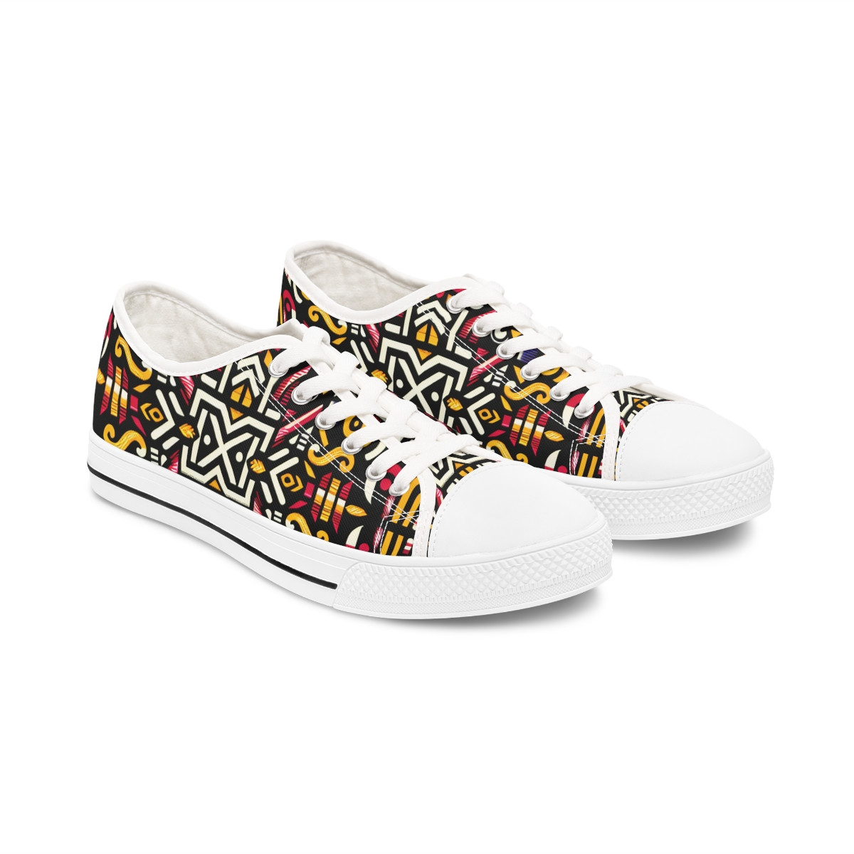 AfroFusion Kente Kicks - Women's Lowtop Sneakers